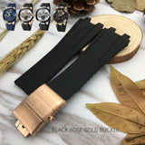 Silicone Rubber Watchband Steel Buckle Sport Strap Special for Ulysse Nardin Executive 243 for Man Watch accessories  26mm