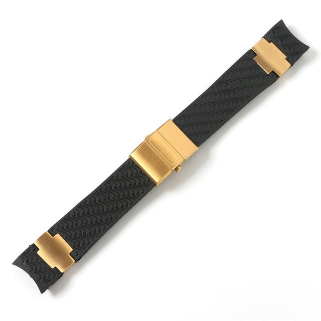 Watchband Bracelet Silica Gel Watch Band For Ulysse Nardin DIVER Waterproof Rubber Watch Strap Sports 22mm Man Black Blue Brown