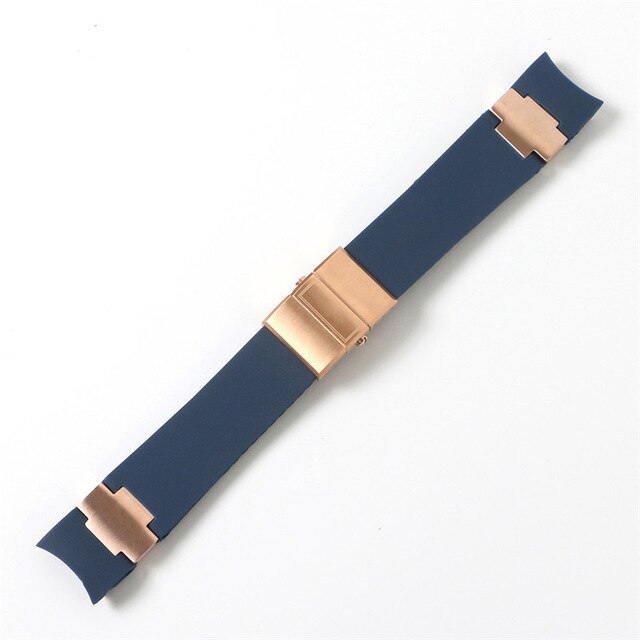 Watchband Bracelet Silica Gel Watch Band For Ulysse Nardin DIVER Waterproof Rubber Watch Strap Sports 22mm Man Black Blue Brown