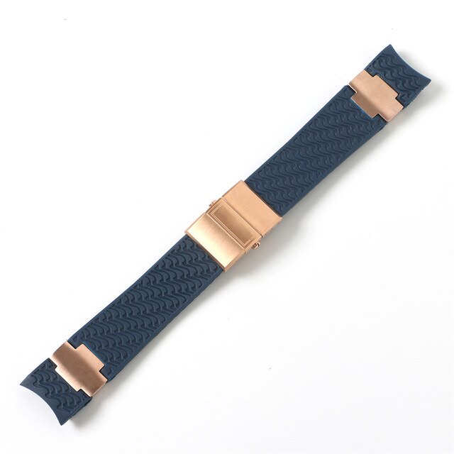 Watchband Bracelet Silica Gel Watch Band For Ulysse Nardin DIVER Waterproof Rubber Watch Strap Sports 22mm Man Black Blue Brown