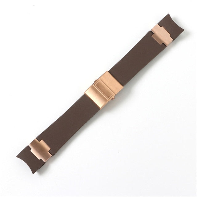 Watchband Bracelet Silica Gel Watch Band For Ulysse Nardin DIVER Waterproof Rubber Watch Strap Sports 22mm Man Black Blue Brown