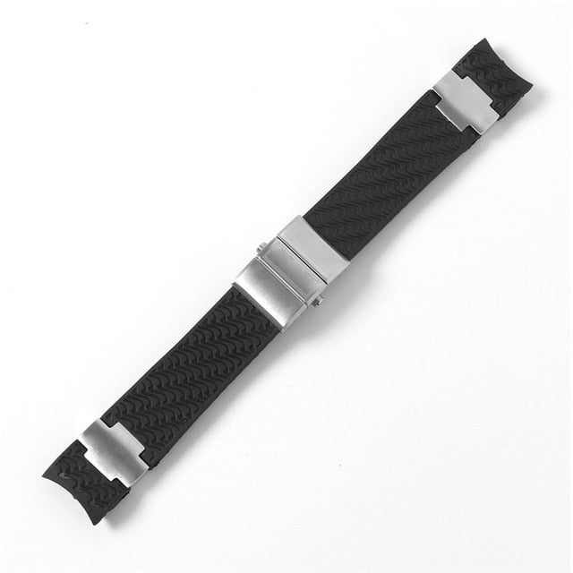 Watchband Bracelet Silica Gel Watch Band For Ulysse Nardin DIVER Waterproof Rubber Watch Strap Sports 22mm Man Black Blue Brown