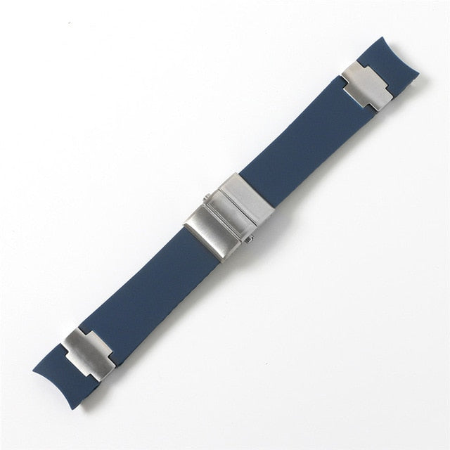 Watchband Bracelet Silica Gel Watch Band For Ulysse Nardin DIVER Waterproof Rubber Watch Strap Sports 22mm Man Black Blue Brown