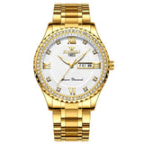 Rolexable waterproof men's quartz watch gold clock