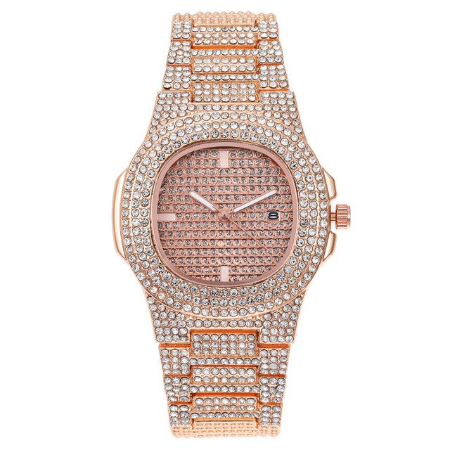 Iced Out Mens Watches Luxury Hip Hop Bling Diamond Men