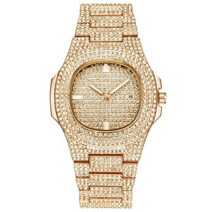 Iced Out Mens Watches Luxury Hip Hop Bling Diamond Men
