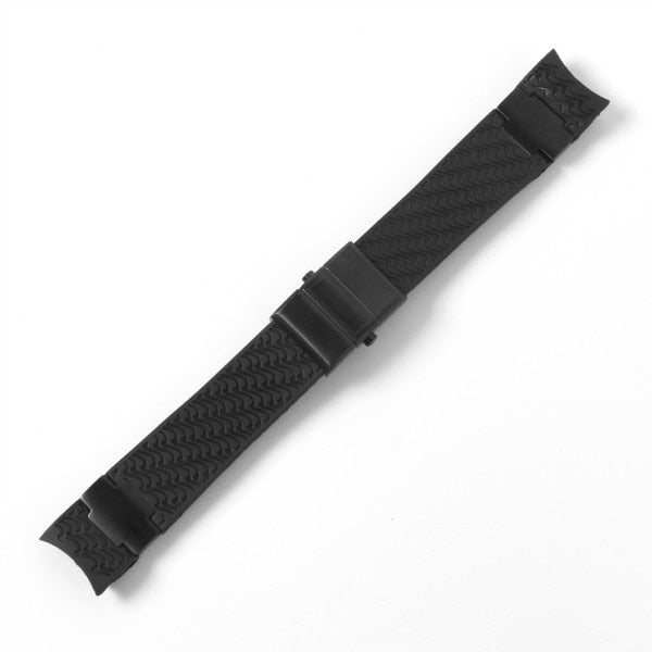 Black Brown Blue Waterproof Silicone Rubber Wrist Watch Band