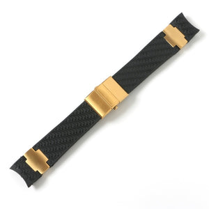 Black Brown Blue Waterproof Silicone Rubber Wrist Watch Band