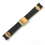 Black Brown Blue Waterproof Silicone Rubber Wrist Watch Band