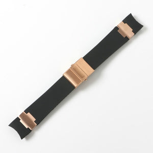 Black Brown Blue Waterproof Silicone Rubber Wrist Watch Band