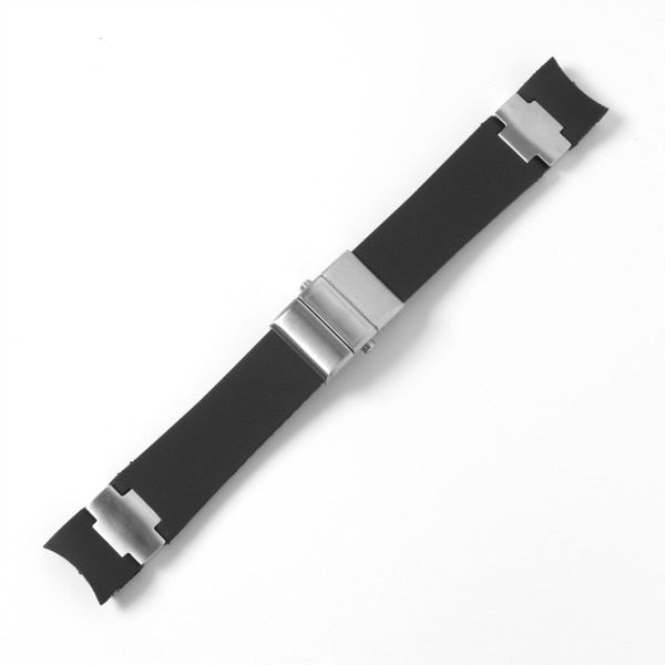 Black Brown Blue Waterproof Silicone Rubber Wrist Watch Band