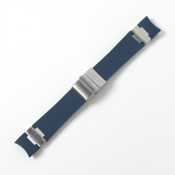 Black Brown Blue Waterproof Silicone Rubber Wrist Watch Band