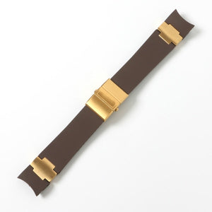 Black Brown Blue Waterproof Silicone Rubber Wrist Watch Band