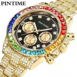 2020 Luxury Brand Men Rolexable Watch Iced Out Color