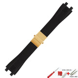 Watch accessories silicone strap 26mm for Athens Ulysse Nardin watch series double press folding buckle men rubber sports strap