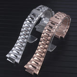 Stainless Steel Watch Strap Wrist Bracelet Silver Metal Watchband with Folding Clasp For r Patek Philippe Nautilus 5711/1A010