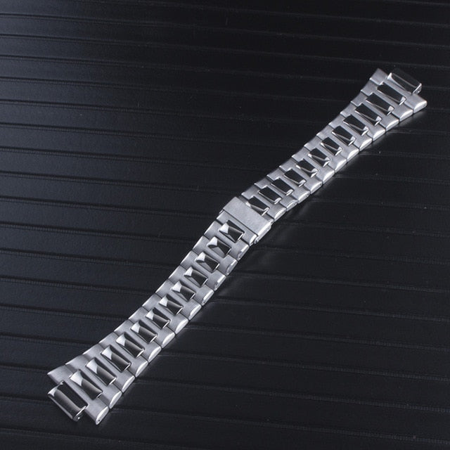 Stainless Steel Watch Strap Wrist Bracelet Silver Metal Watchband with Folding Clasp For r Patek Philippe Nautilus 5711/1A010