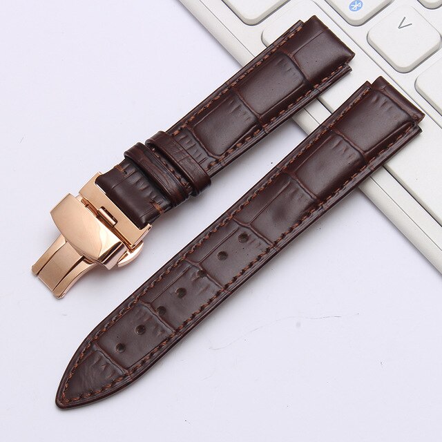 shengmeirui for Ulysse Nardin Strap Convex interface strap 25 * 12MM22 * 12MM black brown blue leather strap wrist bracelet