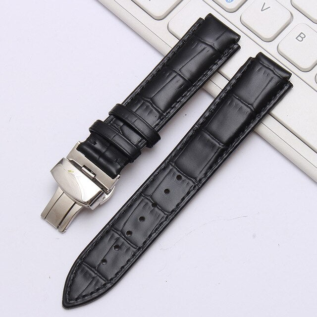 shengmeirui for Ulysse Nardin Strap Convex interface strap 25 * 12MM22 * 12MM black brown blue leather strap wrist bracelet