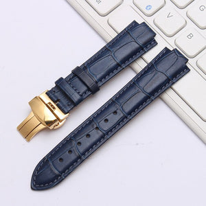 shengmeirui for Ulysse Nardin Strap Convex interface strap 25 * 12MM22 * 12MM black brown blue leather strap wrist bracelet