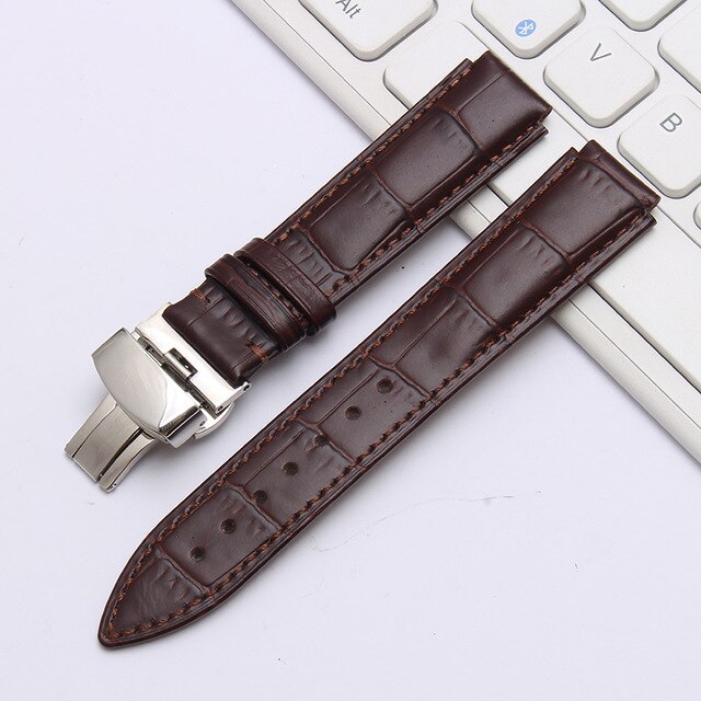 shengmeirui for Ulysse Nardin Strap Convex interface strap 25 * 12MM22 * 12MM black brown blue leather strap wrist bracelet