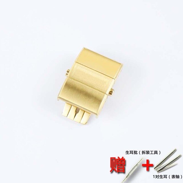 Watch accessories 316 stainless steel butterfly buckle 20mm for Ulysse Nardin Athens buckle rubber strap buckle