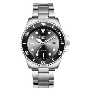 Luxury Men's Quartz Watch Brand Stainless Steel 30M Waterproof Rolexable