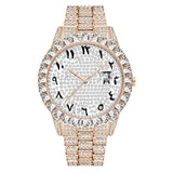 Relogio Masculino MISSFOX Icd-Out Bling Diamond Watch For Men Rolexable Hip Hop Iced Out Watch Men Xfcs Date Clock Quartz Watch