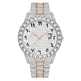 Relogio Masculino MISSFOX Icd-Out Bling Diamond Watch For Men Rolexable Hip Hop Iced Out Watch Men Xfcs Date Clock Quartz Watch