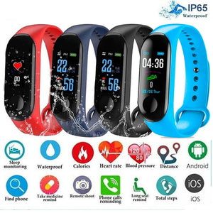 Men Smart Sports watch blood pressure heart rate monitor message reminder bluetooth waterproof