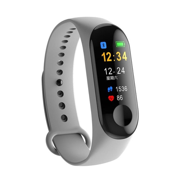 Men Smart Sports watch blood pressure heart rate monitor message reminder bluetooth waterproof