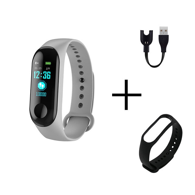 Men Smart Sports watch blood pressure heart rate monitor message reminder bluetooth waterproof