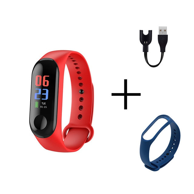 Men Smart Sports watch blood pressure heart rate monitor message reminder bluetooth waterproof