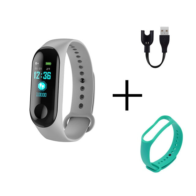 Men Smart Sports watch blood pressure heart rate monitor message reminder bluetooth waterproof