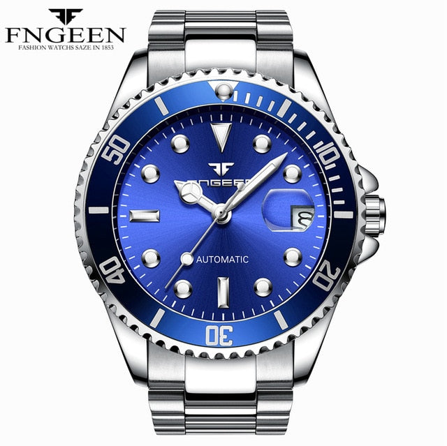 New Top Brand Green Water Ghost Watch Men's Luxury Automatic Mechanical Watch Rolexable Self Wind Male Clock Relogio Masculino