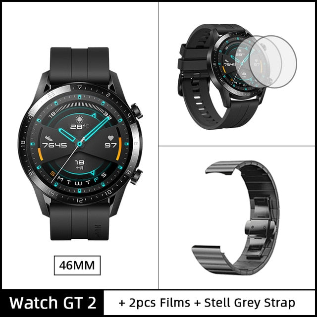 Global Version HUAWEI Watch GT 2 GT2 Smart Watch Blood Oxygen SmartWatch 14 Days Phone Call Heart Rate Tracker For Android iOS
