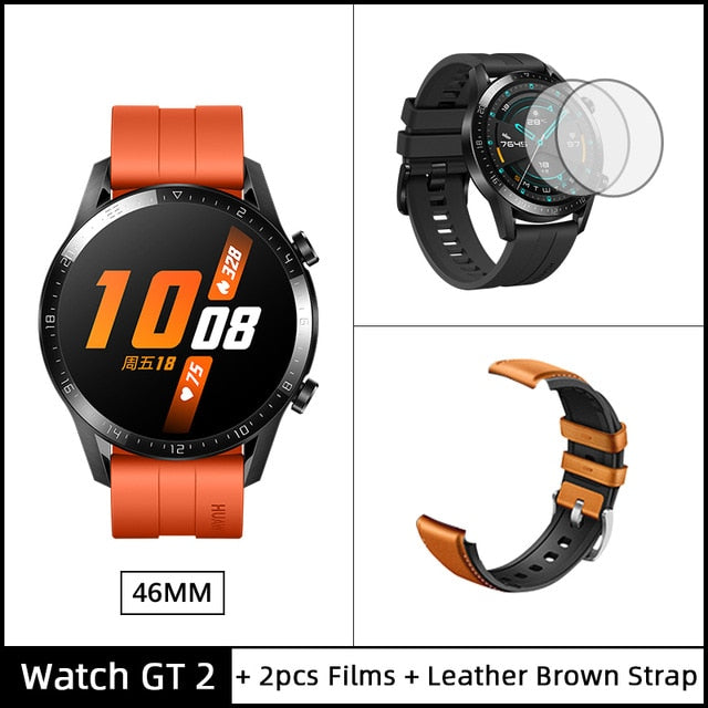 Global Version HUAWEI Watch GT 2 GT2 Smart Watch Blood Oxygen SmartWatch 14 Days Phone Call Heart Rate Tracker For Android iOS