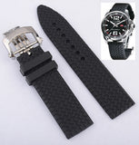 rubber watchband for chopard watch strap with stainless steel