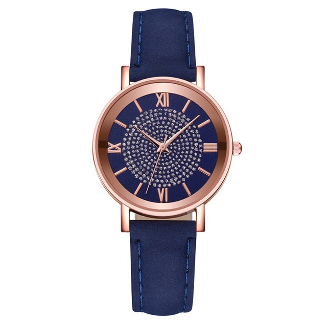 Men Women Leather Strap Line Analog Quartz Ladies Wrist Watches Fashion Watch Women's Watches Brand Luxury Watch
