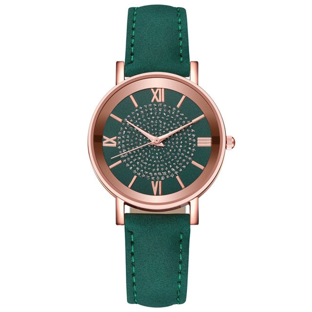 Men Women Leather Strap Line Analog Quartz Ladies Wrist Watches Fashion Watch Women's Watches Brand Luxury Watch