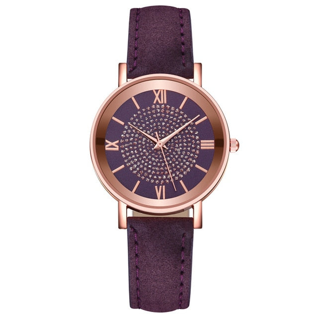 Men Women Leather Strap Line Analog Quartz Ladies Wrist Watches Fashion Watch Women's Watches Brand Luxury Watch