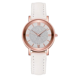 Men Women Leather Strap Line Analog Quartz Ladies Wrist Watches Fashion Watch Women's Watches Brand Luxury Watch