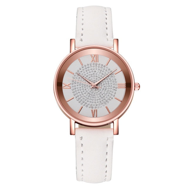 Men Women Leather Strap Line Analog Quartz Ladies Wrist Watches Fashion Watch Women's Watches Brand Luxury Watch