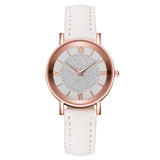 Men Women Leather Strap Line Analog Quartz Ladies Wrist Watches Fashion Watch Women's Watches Brand Luxury Watch