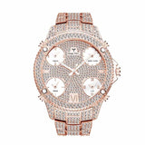 New MISSFOX Two Tone Black And Gold Chronograph Block Male Wrist Watch