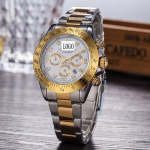 Men's Quartz Watch High Quality Business Casual Men's Watch Luminous Waterproof Calendar Stainless Steel Strap Men's Watch