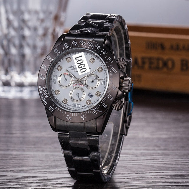 Men's Quartz Watch High Quality Business Casual Men's Watch Luminous Waterproof Calendar Stainless Steel Strap Men's Watch