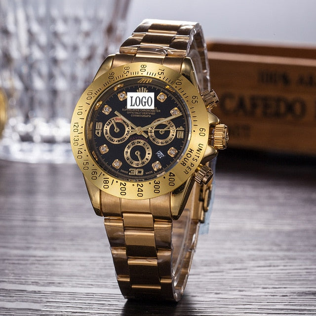 Men's Quartz Watch High Quality Business Casual Men's Watch Luminous Waterproof Calendar Stainless Steel Strap Men's Watch