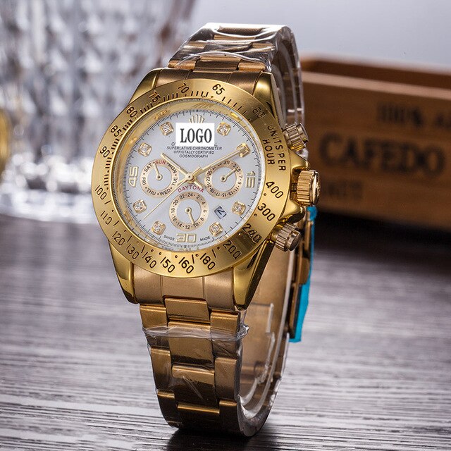 Men's Quartz Watch High Quality Business Casual Men's Watch Luminous Waterproof Calendar Stainless Steel Strap Men's Watch