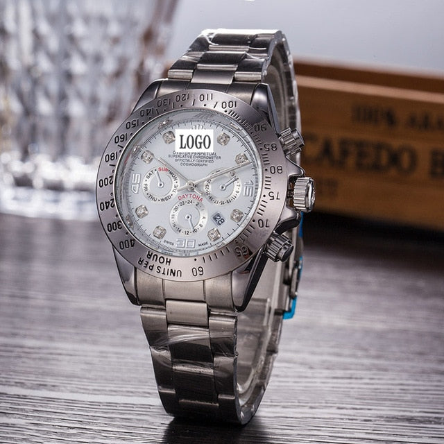 Men's Quartz Watch High Quality Business Casual Men's Watch Luminous Waterproof Calendar Stainless Steel Strap Men's Watch